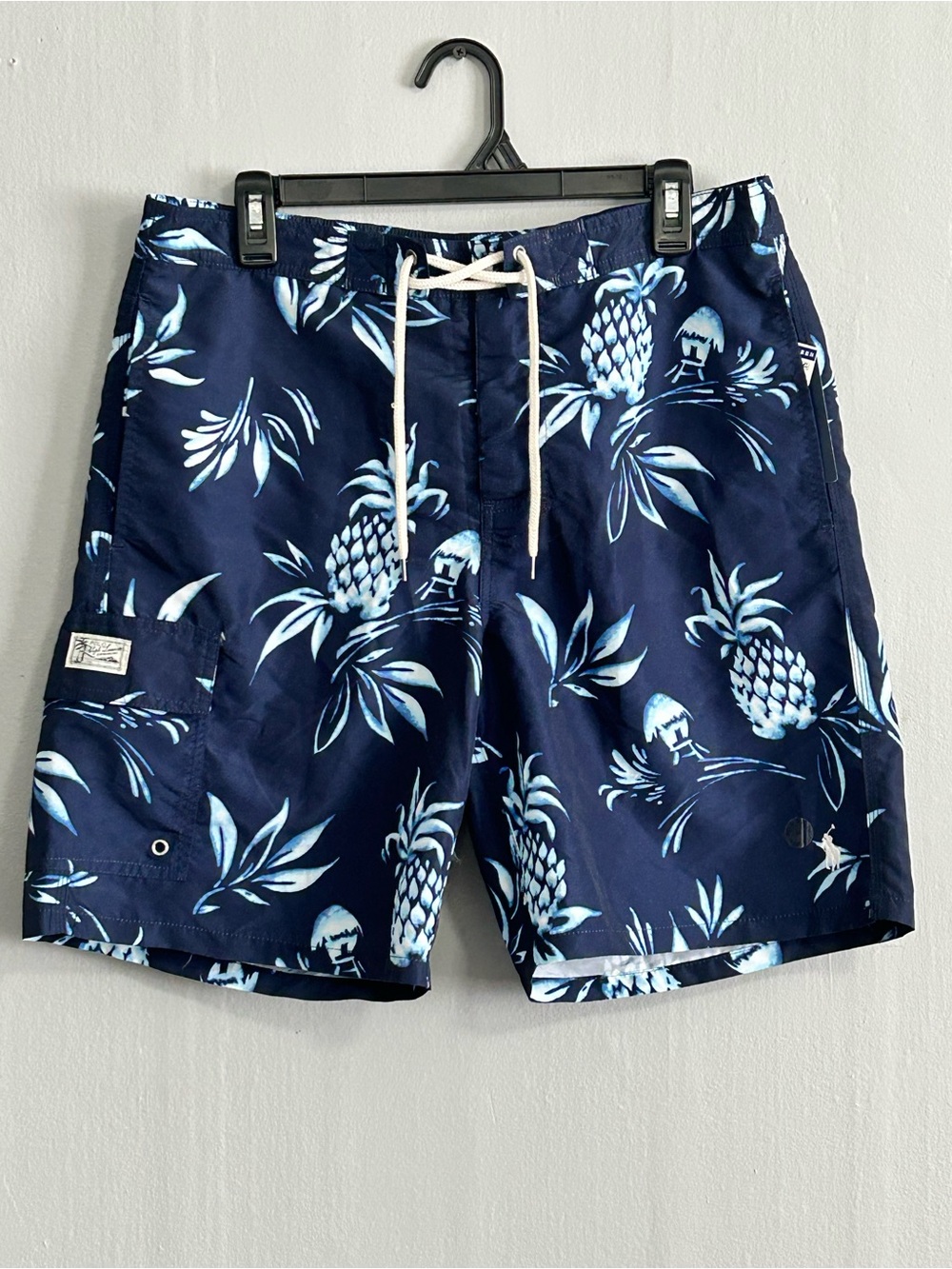 Ralph Lauren Navy and Light Blue Pineapple Swim Shorts
